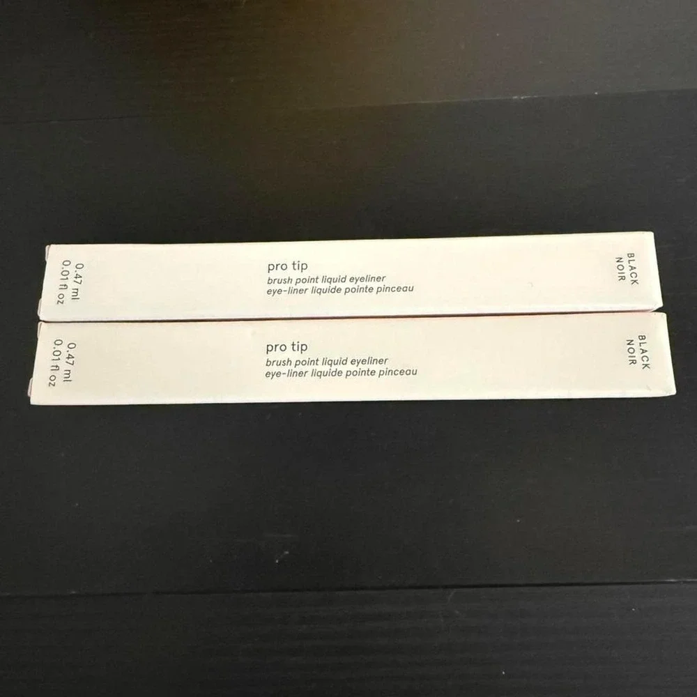 Glossier Black Pro Tip Brush Point Liquid Eyeliner x2 NIB